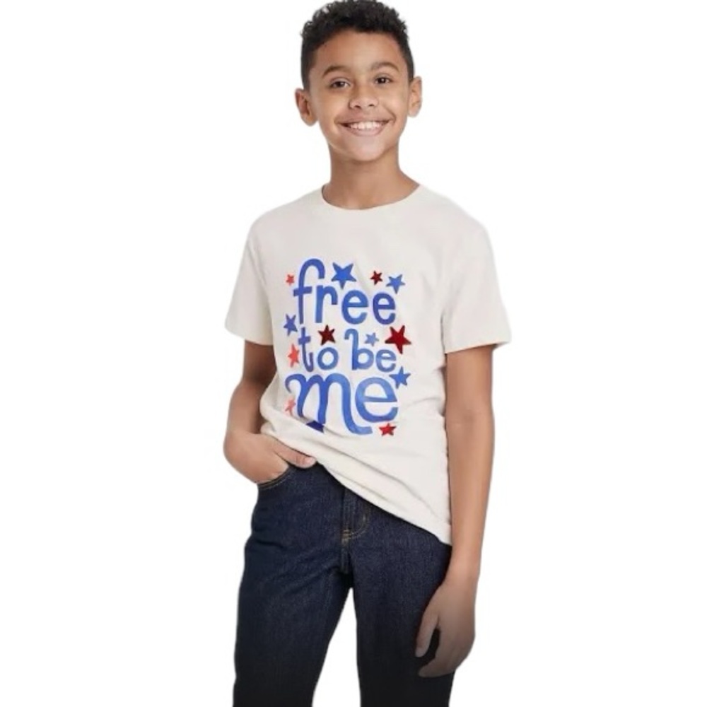 Cat & Jack S Free to be me T shirt 4th of July